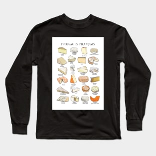 French Cheese Chart Long Sleeve T-Shirt